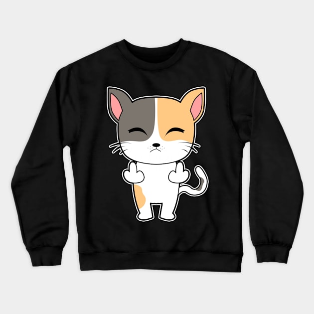 Cute Baby Cat Crewneck Sweatshirt by Imutobi
